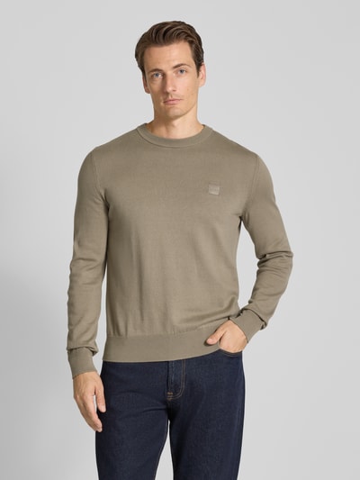 BOSS Orange Regular Fit Pullover aus Baumwoll-Kaschmir-Mix MODELL 'KANOVANO' Hellbraun 4