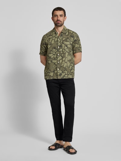 SELECTED HOMME Chinosy o kroju slim fit w jednolitym kolorze model ‘NEW Miles’ Czarny 1