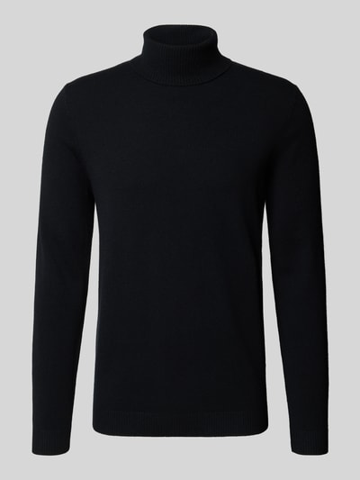 Christian Berg Men Sweter z dzianiny z czystego kaszmiru Czarny 2
