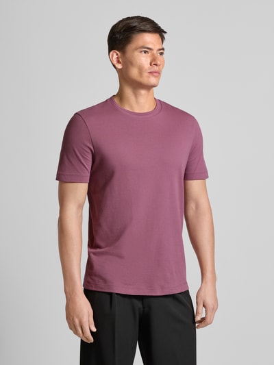 BOSS T-Shirt mit Strukturmuster Modell 'TIBURT' Purple 4