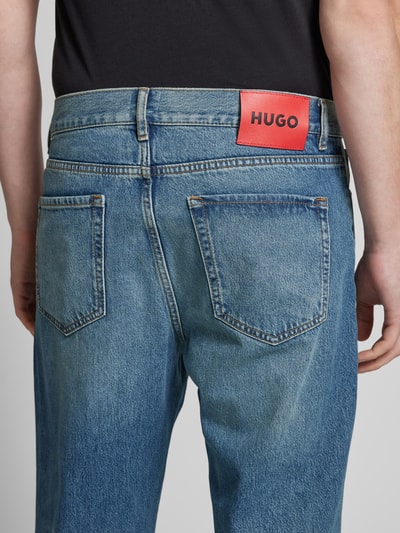 HUGO Relaxed Tapered Fit Jeans im 5-Pocket-Design Modell '838' Hellblau 3