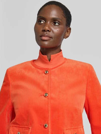 Marc Cain Regular Fit Kurzblazer aus reiner Baumwolle Orange 3
