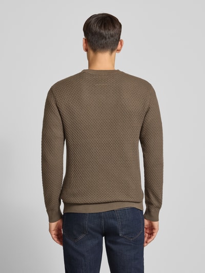 Jack & Jones Premium Strickpullover mit Strukturmuster Modell 'BARKLEY' Taupe 5