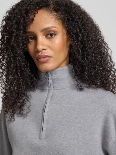 Victoria Beckham Wollpullover aus reiner Wolle Hellgrau Melange 3