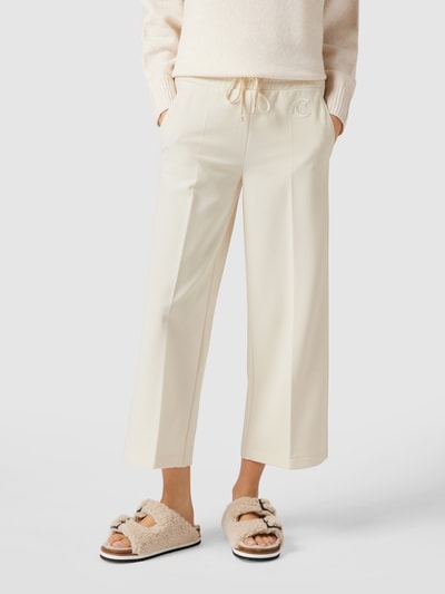 Cambio Stoffen broek met persplooien, model 'Clara' Offwhite - 4