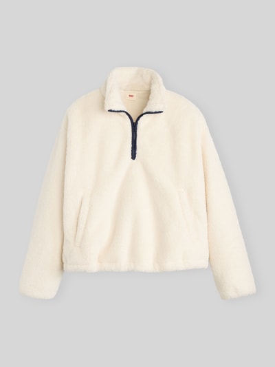 Levi's® Fleecejacke mit kurzem Reißverschluss Offwhite 2