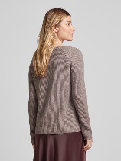 Fynch-Hatton Strickpullover mit V-Ausschnitt Taupe 5