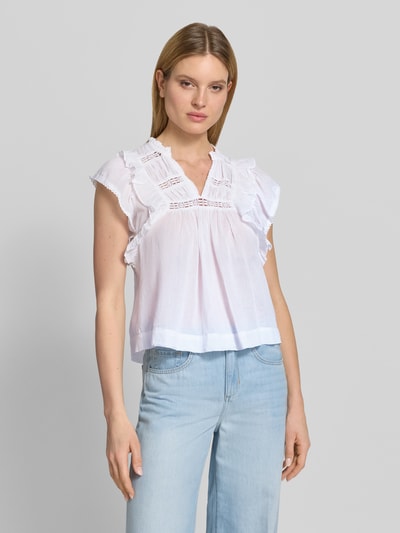Neo Noir Blouse met volants model 'Jayla' Wit - 4