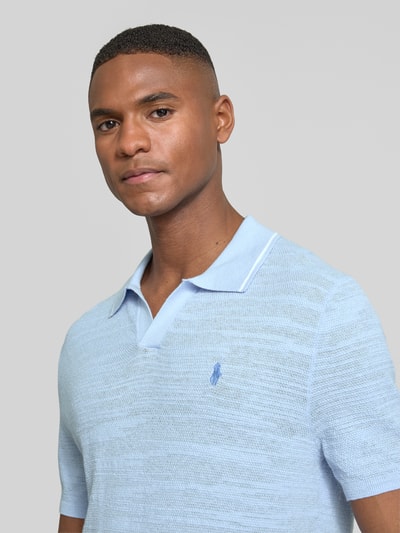 Polo Ralph Lauren Poloshirt met labelstitching, model 'JOHNNY' Lichtblauw - 3
