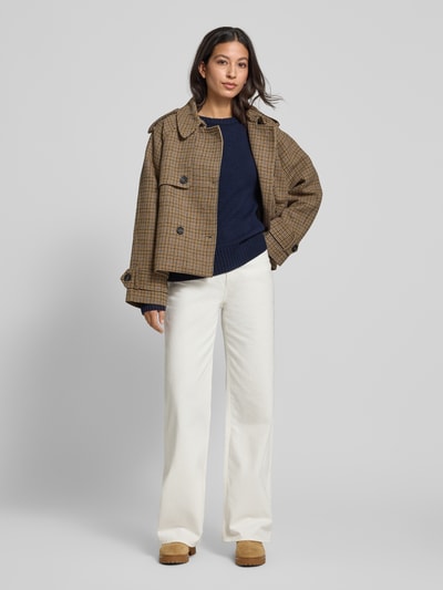 GUIDO MARIA KRETSCHMER WOMAN Gebreide pullover met ronde hals, model 'Ester' Marineblauw - 1