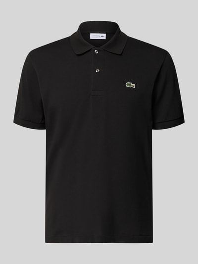 Produktfoto, Regular Fit Poloshirt aus Baumwoll-Mix von Lacoste in Optik: Unifarben mit Logo-Detail, Polokragen, Piqué, kurzarm, asymmetrisch.