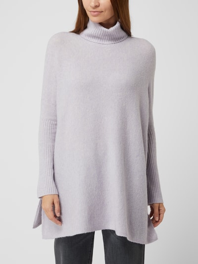 JC Sophie Długi sweter z mieszanki wełny model ‘Rice’ Jasnofioletowy 4