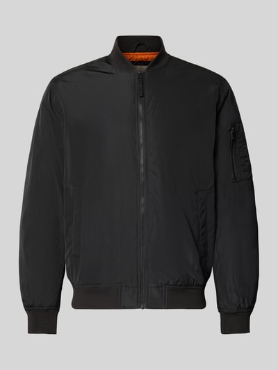 Produktfoto, Regular Fit Blouson mit College-Kragen Modell 'JOSHUA' von Only & Sons, efekt: jednolity kolor, krój regular fit, kołnierz typu college, zamek błyskawiczny, długi rękaw, prążkowane zakończenia rękawów i dołu, wpuszczane kieszenie boczne, kieszeń na rękawie z zamkiem błyskawicznym