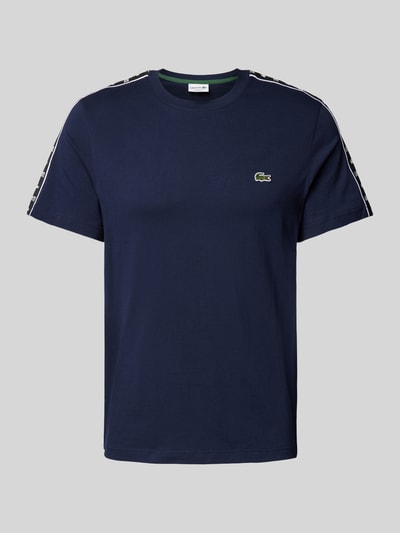 Lacoste T-shirt z wyhaftowanym logo Ciemnoniebieski 2