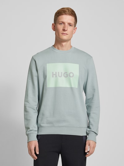 HUGO Sweatshirt mit Label-Print Modell 'DURAGOL' Mint 4