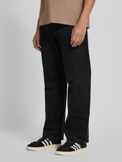 REVIEW Barrel fit jeans van puur katoen met achterzakken Zwart - 4