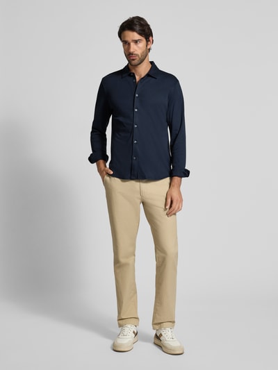 Marc O'Polo Regular Fit Freizeithemd aus reiner Baumwolle Marine 1