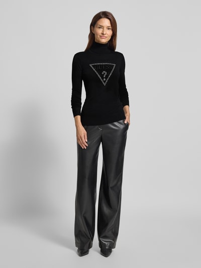 Guess Gebreide coltrui, model 'MELANIE' Zwart - 1