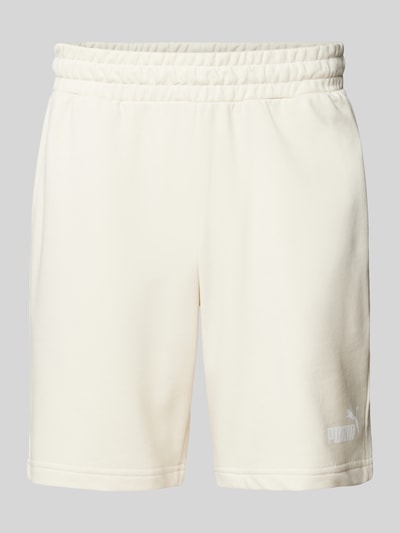 PUMA PERFORMANCE Regular Fit Sweatshorts mit Label-Print Offwhite 1