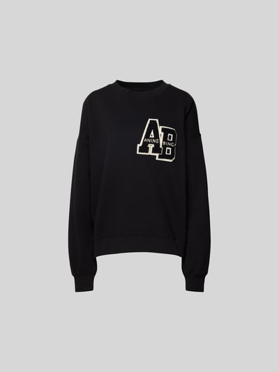 Anine Bing Oversized Sweatshirt mit Label-Detail Black 2