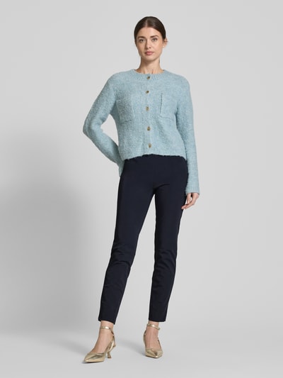 Raffaello Rossi Skinny Fit Hose mit breitem Bund Marine 1