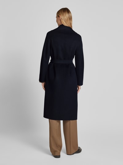 Max Mara Studio Wollmantel mit Reverskragen und Kaschmir-Anteil Modell 'CLES' Marine 5