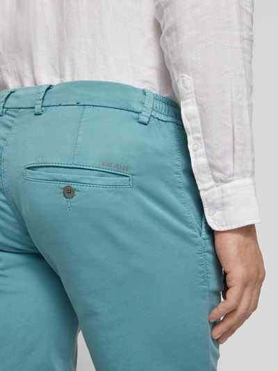 MAC Korte regular fit broek met tunnelkoord Oceaanblauw - 5