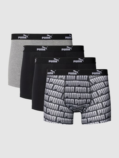 Puma Trunks mit Label-Details im 4er-Pack Black 1