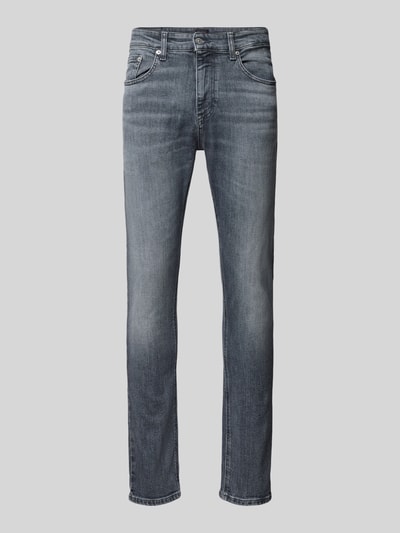 Tommy Jeans Slim fit jeans met labelstitching, model 'AUSTIN' Middengrijs - 1