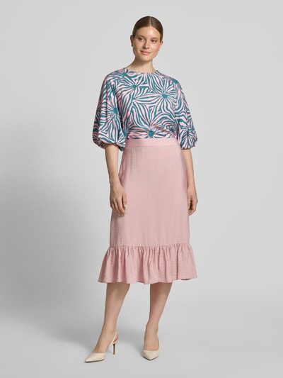 Christian Berg Woman Regular Fit Bluse aus Viskose-Mix im Allover-Look Altrosa 1