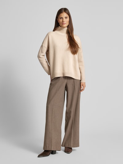 Weekend Max Mara Sweter z dzianiny ze stójką model ‘BORGIA’ Beżowy 1