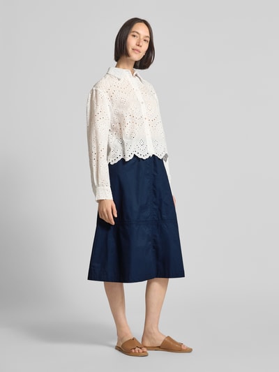 Christian Berg Woman Midirock mit elastischem Bund und Eingrifftaschen Dunkelblau 1