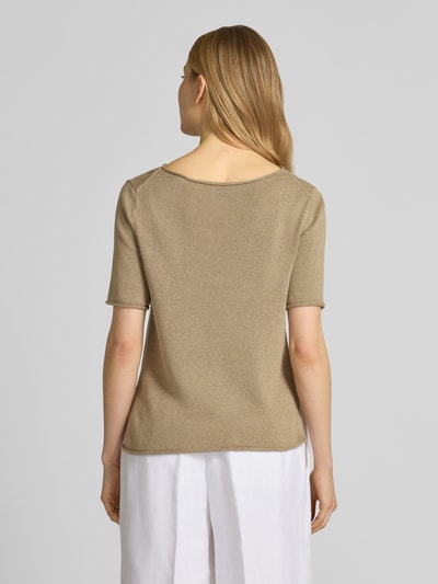 Marc O'Polo Regular Fit Pullover aus Baumwoll-Leinen-Mix Beige 5