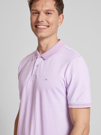 Fynch-Hatton Regular fit poloshirt met logostitching Lila - 3