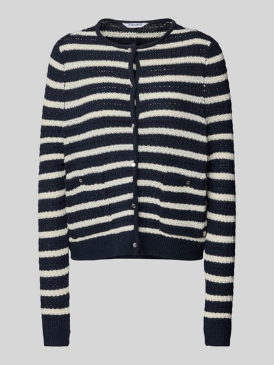 ZABAIONE Gebreid jack met ronde hals, model 'Su44nny' Marineblauw - 2