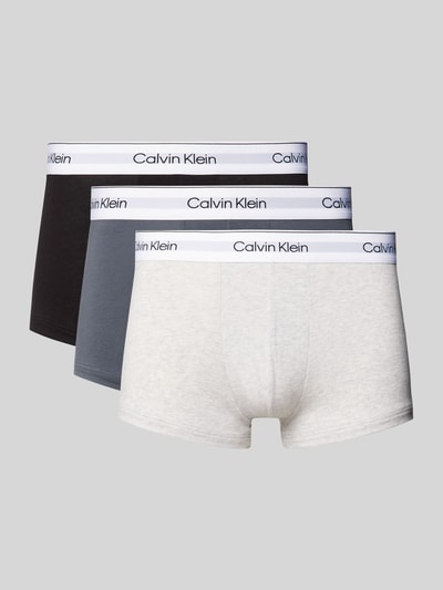 Calvin Klein Underwear Trunks mit elastischem Label-Bund im 3er-Pack Hellgrau 1