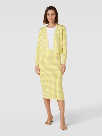 Marc Cain Midirok met all-over motief Geel - 1