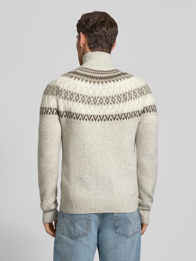 MCNEAL Gebreide pullover van wolmix met opstaande kraag en ritssluiting Kit gemêleerd - 5