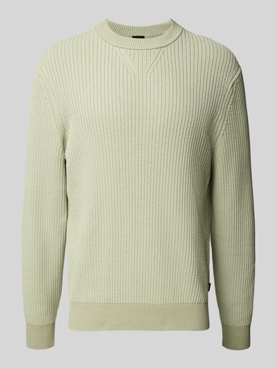 BOSS Orange Regular Fit Strickpullover aus Baumwoll-Mix Modell 'APOKKO' Lind 2