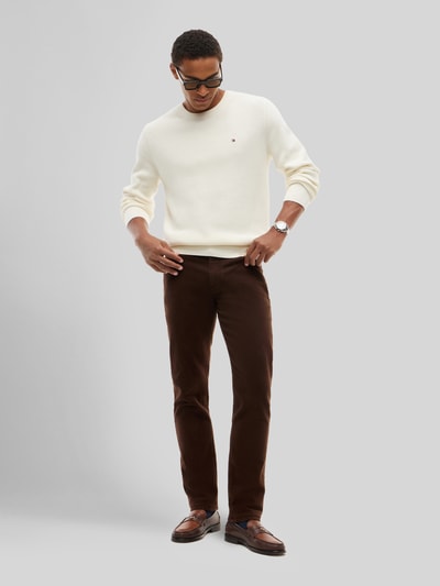 Tommy Hilfiger straight fit jeans van katoenmix model 'DENTON' Chocoladebruin - 1