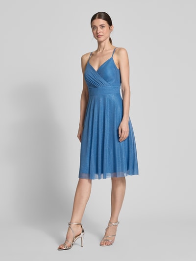 TROYDEN COLLECTION Cocktailkleid mit Taillenband Bleu 1