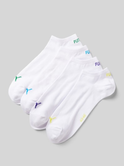 Puma Socken mit Label-Print im 4er-Pack Weiss 1