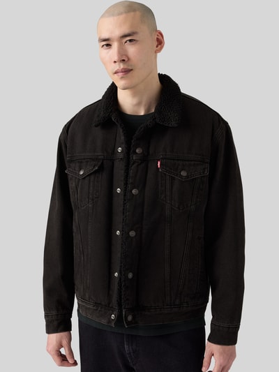 Levi's® Regular Fit Jeansjacke aus reiner Baumwolle Black 1