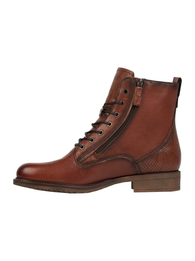 Tamaris Boots aus Leder  Cognac 3