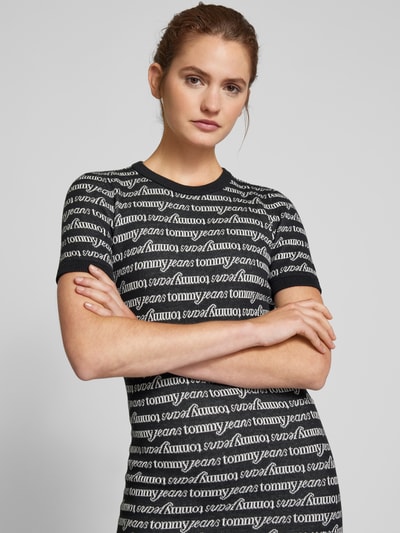 Tommy Jeans T-shirtjurk met ronde hals, model 'SCRIPT' Zwart - 3