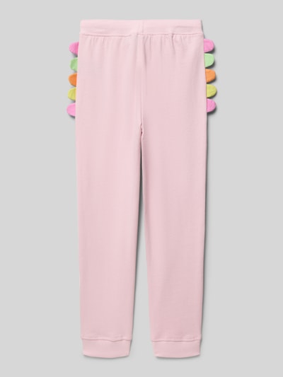 Produktfoto, Regular Fit Sweatpants mit Zierbesatz von Blue Seven z bawełny, krój regular fit, ozdobne obszycie, elastyczny pas z tunelem, elastyczne zakończenia nogawek, długość wewnętrzna nogawki w rozmiarze 116: 49 cm
