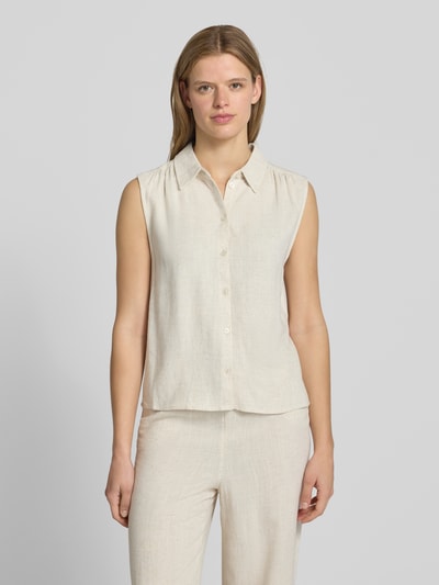ONLY regular fit linnen blouse zonder mouwen model 'SIESTA' Zand - 4