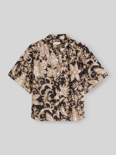 Marc O'Polo loose fit blouse van puur katoen Metallic zwart - 2