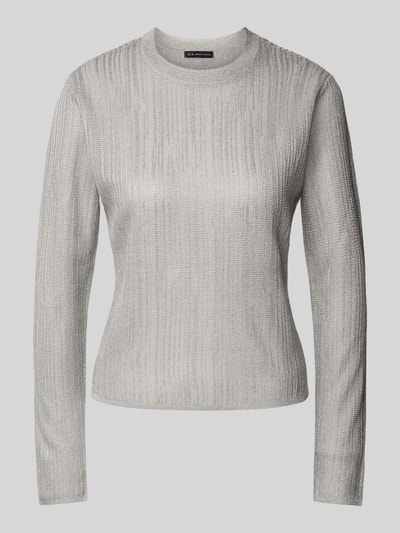 ARMANI EXCHANGE Strickpullover mit Rundhalsausschnitt Silber 1