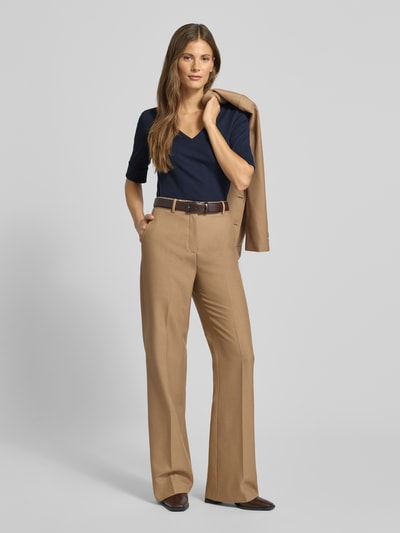 Lauren Ralph Lauren T-Shirt mit V-Ausschnitt Modell 'JUDY' Dunkelblau 1